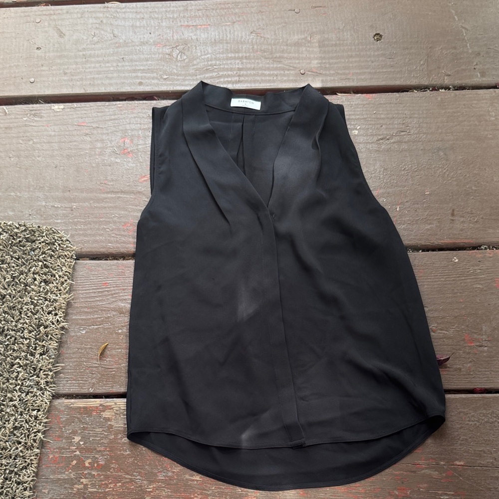 Elegant Black Sleeveless Blouse